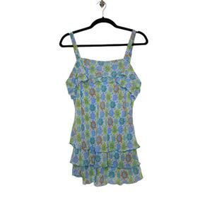 y2k Layered Tiered Tank Top Cami Floral Flowers Fairy Whimsy Mermaid
